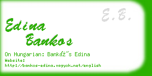 edina bankos business card